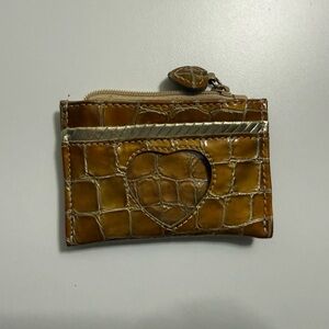 Brighton Croc Embossed Coin Purse with Photo Window